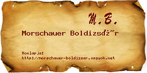 Morschauer Boldizsár névjegykártya